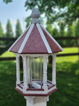 Load image into Gallery viewer, Amish Bird Feeder Handmade With a Rustic Designed Trim, Poly Lumber With Premium Feeding Tube - Easy Mounting - Bird Feeders For Outdoors
