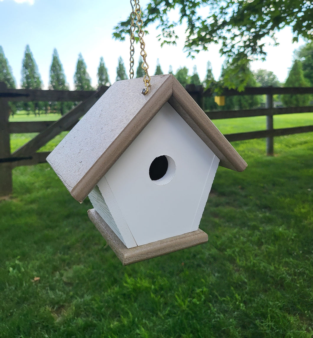 Wren Birdhouse Chickadee bird House Amish Handmade Hanging Bird House Poly Lumber Weather Resistant - Bird Houses Hanging