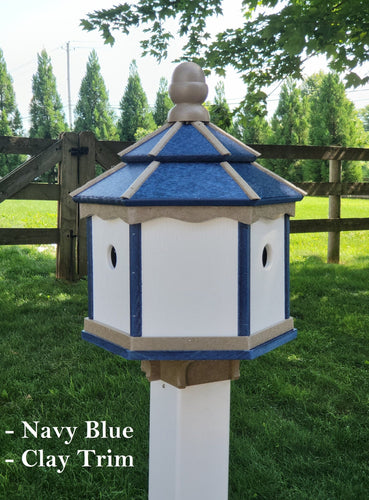Birdhouse Poly Amish Handmade 3 Nesting Compartments Weather Resistant Birdhouse Outdoor - Bird Housees Medium