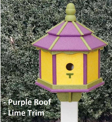 Gazebo Birdhouse Amish Made Poly With 3 Nesting Compartments