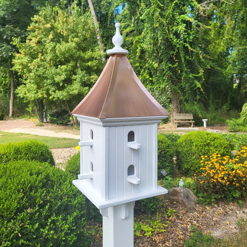 Birdhouse Copper Roof Handmade Large With 8 Nesting Compartments Weather Resistant Birdhouses - Birdhouses