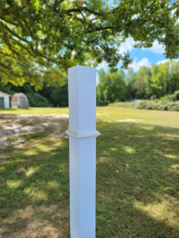 Decorative Post For Birdhouse or Bird Feeder, White Post, Mount Bird houses and Feeders With Ease