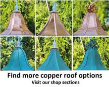 Load image into Gallery viewer, Birdhouse With Bell Copper Roof Handmade, Octagon Shape, Extra Large With 4 Nesting Compartments, Weather Resistant Birdhouses - Copper Roof
