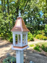 Load image into Gallery viewer, Bird Feeder Copper Roof Large, 6 Sided, Bell Shaped Roof, Premium Feeding Tube - Copper
