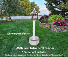 Load image into Gallery viewer, Planter Kit For Bird Feeder and Birdhouse - Ivory - Set of Planter &amp; Post - Choose Planter Colors to Match Your House/Feeder
