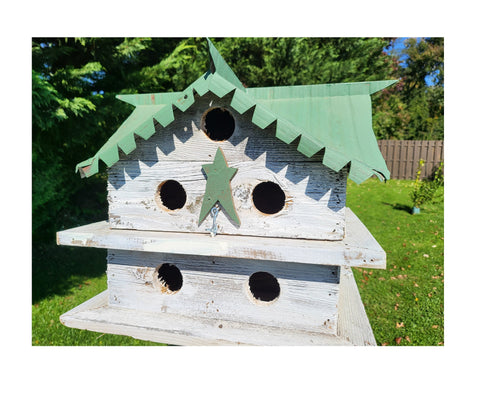 Martin Birdhouse - Amish Handmade Primitive Design - 10 Nesting Compartments -  Birdhouse outdoor