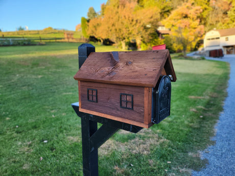 Rustic Mailbox Amish Handmade Wooden Rustic Reclaimed Lumber With Metal insert USPS Approved - Home & Living:Outdoor & Gardening:Mailboxes