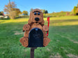 Dog Mailbox  Amish Handmade, Wooden With Metal Box Insert USPS Approved - Made With Yellow Pine Rougher Head - Unique Mailboxes