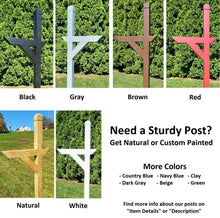 Load image into Gallery viewer, Amish Barn - Mailbox - Handmade - Wooden - Clay - Barn Style - With a Tall Prominent Sturdy Flag - Unique - Painted - Mail box - Country
