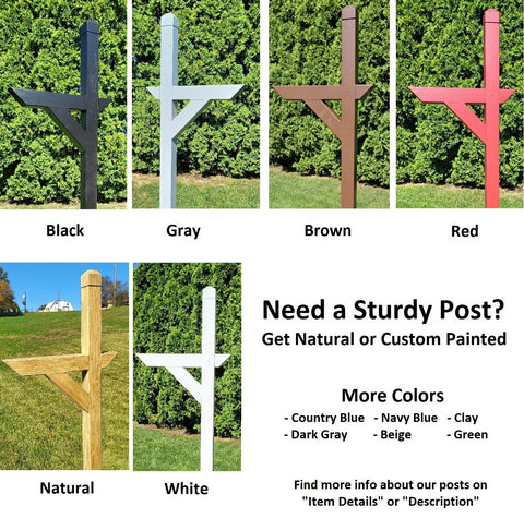 Post For Mailbox in Multi Colors, Premium Wood, Southern Pine Treated, Fits All of Our Mailboxes