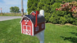 Dutch Barn Mailbox Amish Handmade Wooden - Color Options - Barn Mailboxes Wood