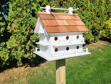 Load image into Gallery viewer, Purple Martin - White - Bird House - Amish Handmade - 14 Nesting Compartments - Weather Resistant - Birdhouse outdoor
