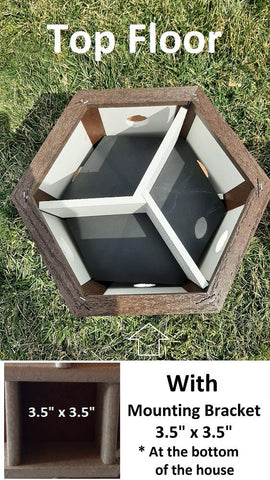 Bird House - Amish Handmade -  X-Large 6 Nesting Compartments -  Poly Lumber Bird House - Amish Outdoor Birdhouse