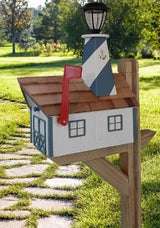 solar mailbox, lighthouse, Lighthouse mailbox, mailbox with lighthouse, unique mailboxes, large mailbox