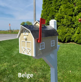 Dutch Mailbox - Barn Mailbox Amish Handmade - Wooden - Color Options - Dutch Barn