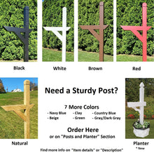 Load image into Gallery viewer, Dutch Barn Wood Mailbox Amish Made, Choose Your Color, Amish Mailbox With Red Flag, Black Roof
