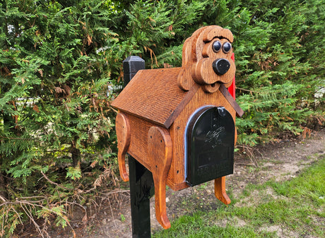 Dog mailbox, bear mailbox racoon mailbox, Farm animal mailbox, animal mailbox, Pet mailbox, Pet lover gift, Forest animal mailbox, unusual mailbox, farm mailbox, yard art,