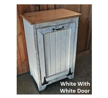 Load image into Gallery viewer, Wood Storage Cabinet, Tiltout Trash Can, Recycling Bin, Amish Handmade, Garbage Can

