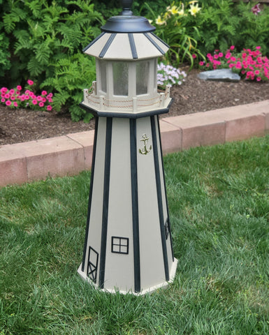 Solar Lighthouse Amish Made  - Poly