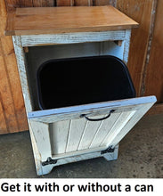 Load image into Gallery viewer, Tiltout Trash Can, Recycling Bin, Wood Storage Cabinet Amish Handmade, Garbage Can
