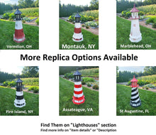 Load image into Gallery viewer, White Shoal Solar Lighthouse - Amish Handmade - Landmark Replica - Lawn Lighthouse
