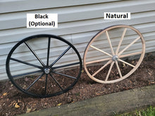 Load image into Gallery viewer, Wooden Hub Wheels  - Wagon Wheels - Buggy Wheels - Wooden Cart Wheels - Amish Handmade - Country Decor- Primitive
