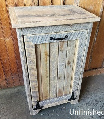 Tilt-out Trash Bin , Recycling Bin, Wood Storage, Cabinet Amish Handmade, Garbage Can - Recycling & Trash