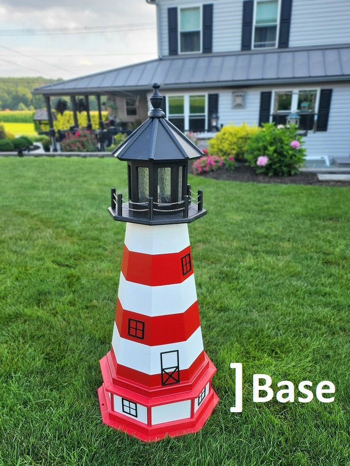 Assateague Solar Lighthouse - Amish Handmade - Landmark Replica - Lawn Lighthouse - Garden Decoration