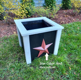 Garden Planter - Wood Planter Box - Square Patio Planter - Rustic Farmhouse Planter -Amish Handmade - Planters