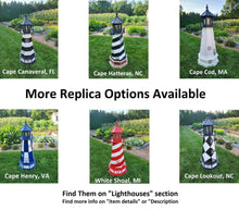Load image into Gallery viewer, Tybee Island Solar Lighthouse - Amish Handmade - Landmark Replica - Lawn Lighthouse
