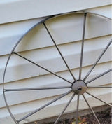 Metal Cart  Wheels  - Wagon Wheels - Spoke Metal Wheels- Antique Wagon Wheels - Amish Handmade - Country Decor- Primitive - Garden Decoration