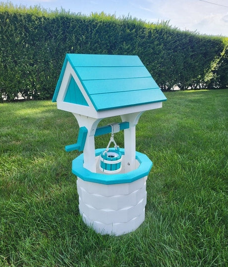 Garden Wishing Well- Yard Wishing Well - Poly - Amish Handmade - Wishing Wells