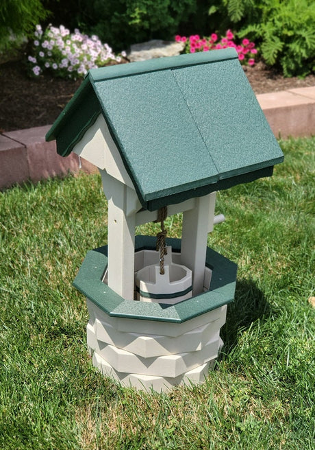 Garden Wishing Well- Yard Wishing Well - Poly - Amish Handmade - Wishing Wells