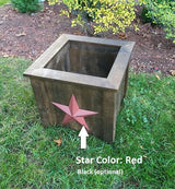 Garden Planter - Wood Planter Box - Square Patio Planter - Rustic Farmhouse Planter -Amish Handmade - Planters