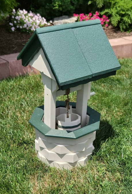 Garden Wishing Well- Yard Wishing Well - Poly - Amish Handmade - Wishing Wells