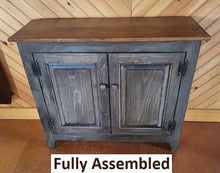 Load image into Gallery viewer, 2 Door Cabinet - Fully Assembled - TV Stand - Primitive - Storage -  TV Cabinet - Home Décor- Amish Handmade - Multipurpose Cabinet - Rustic
