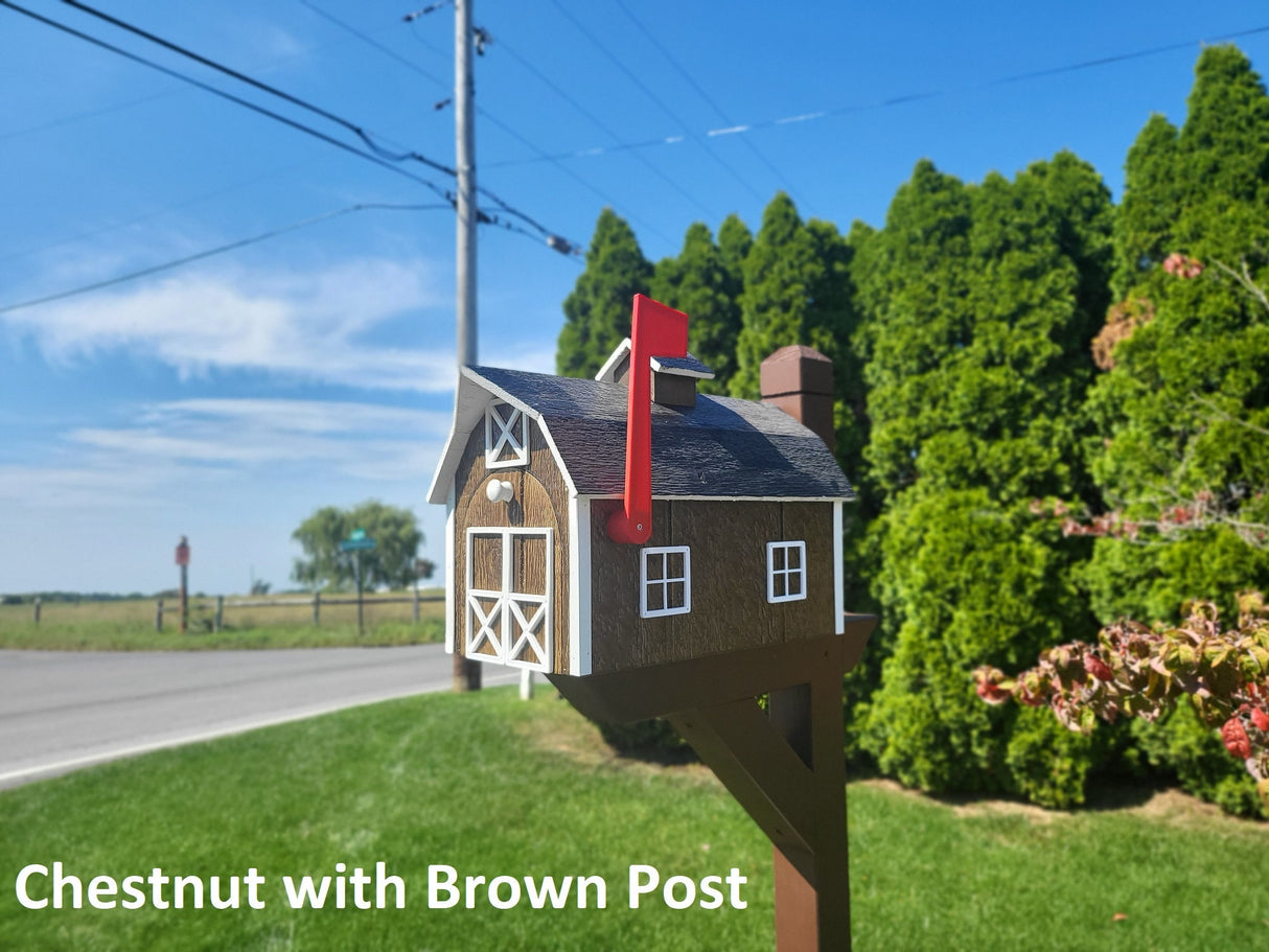 Amish Mailbox - Handmade - Dutch Barn Style - Wooden - Color Options - 