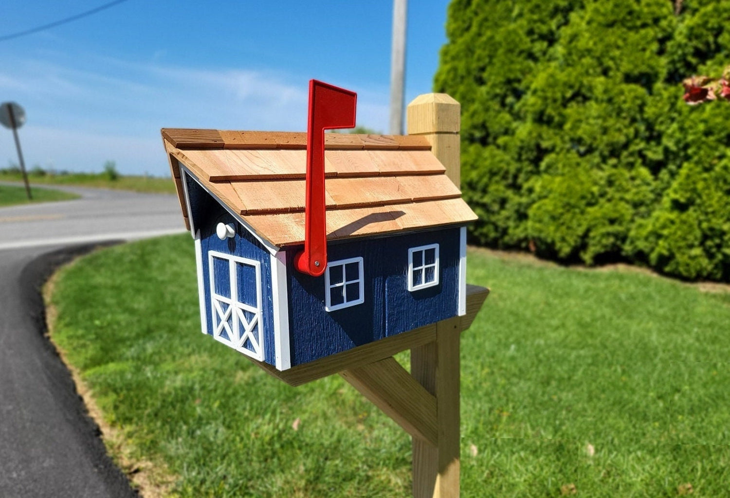 Dutch barn, Amish handmade, country mailbox, decorative mailboxes, unique mailboxes, better home and garden cool mailboxes, mailbox on post