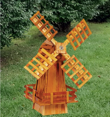 Wooden small windmill